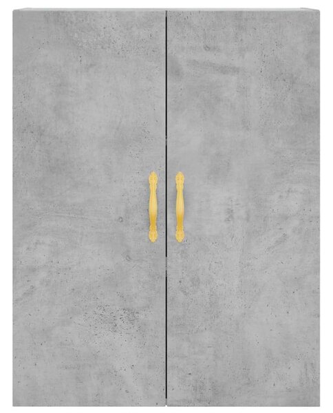 Betonszürke szerelt fa magasszekrény 69,5 x 34 x 180 cm