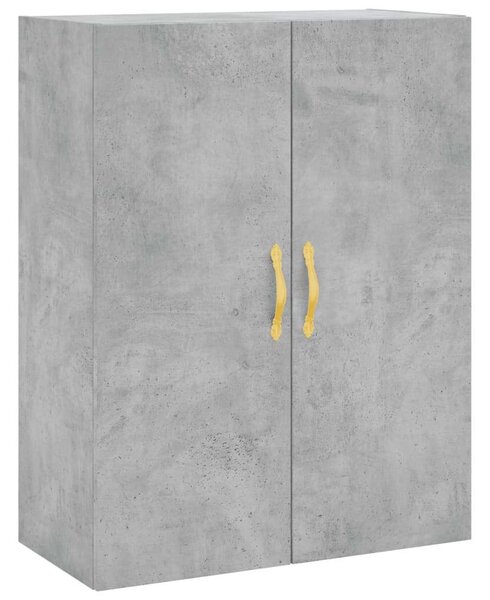 Betonszürke szerelt fa magasszekrény 69,5 x 34 x 180 cm