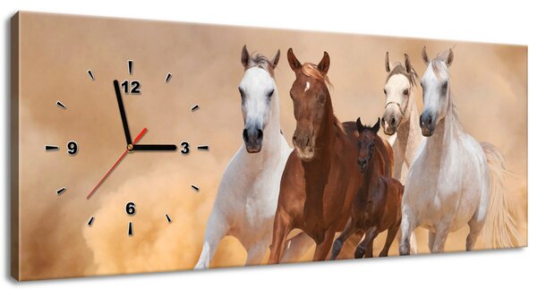 Gario Órás falikép Vágtázó lovak Méret: 100 x 40 cm