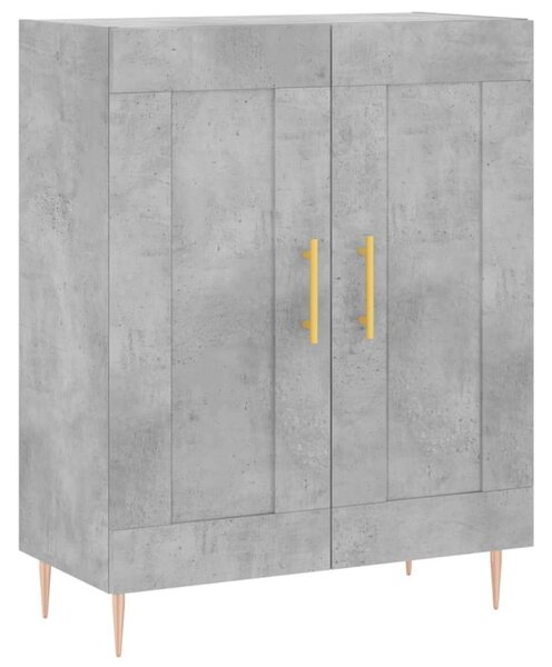 Modern Magasszekrény - Betonszürke - 69,5x34x180 cm