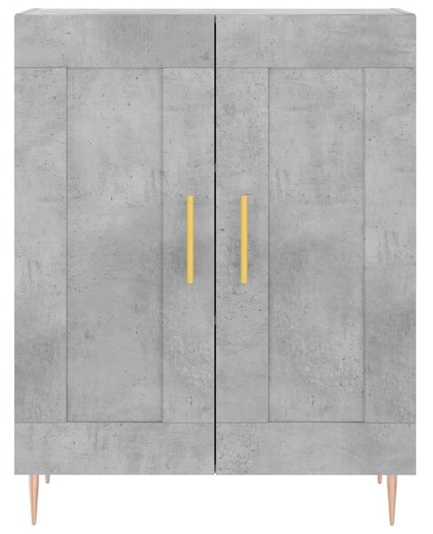 Modern Magasszekrény - Betonszürke - 69,5x34x180 cm