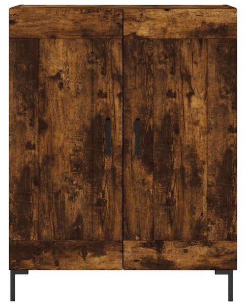 Füstös tölgy színű szerelt fa magasszekrény 69,5 x 34 x 180 cm