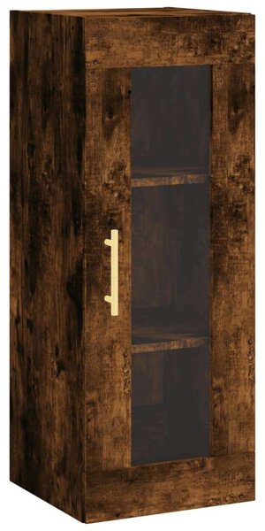 Modern Magasszekrény - Füstös Tölgy - 34,5x34x180 cm