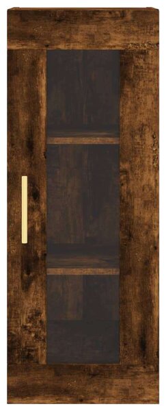 Modern Magasszekrény - Füstös Tölgy - 34,5x34x180 cm