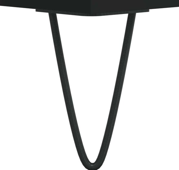 VidaXL Fekete Fa Magasszekrény - 69,5x34x180 cm