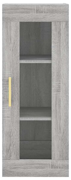 VIDAXL Sonoma Szürke Fa Magasszekrény - 34,5x34x180 cm
