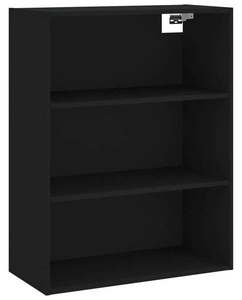 VidaXL Fekete Fa Magasszekrény - 69,5x34x180 cm