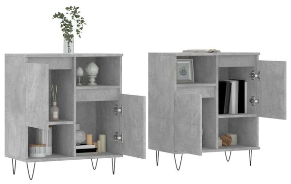 VidaXL Tálalószekrény - Betonszürke - 2 db - 120x35x70cm