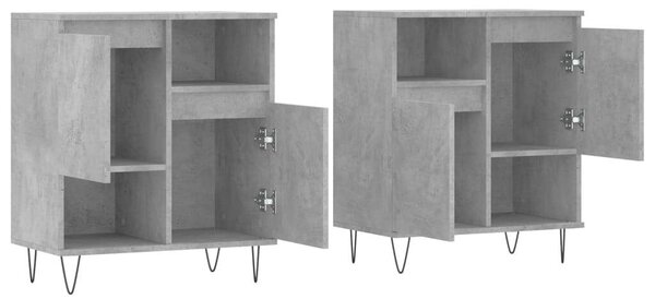 VidaXL Tálalószekrény - Betonszürke - 2 db - 120x35x70cm