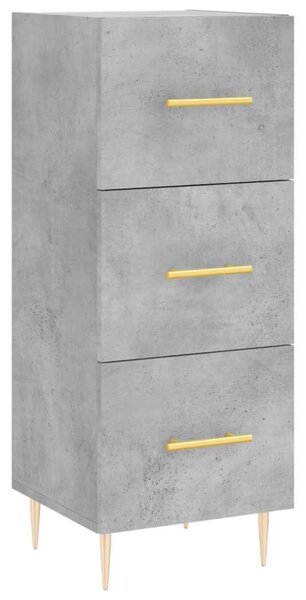 Modern Magasszekrény - Beton Szürke - 34,5x34x180 cm