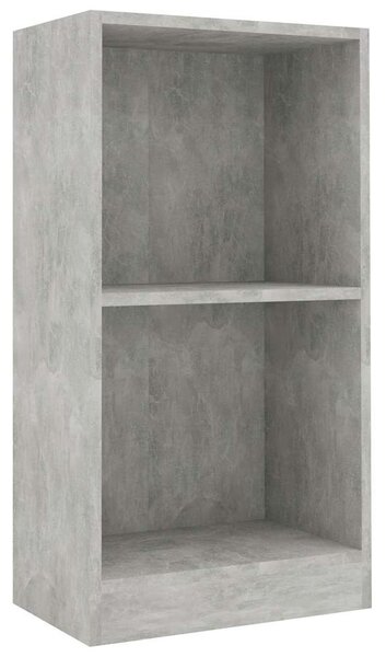 Betonszürke szerelt fa könyvespolc 40x24x75 cm