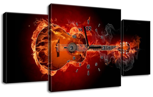 Gario Órás falikép Égo gitár - 3 részes Méret: 80 x 40 cm