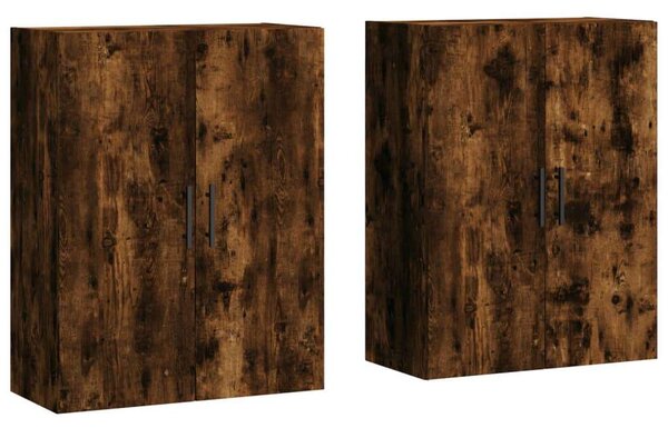 Faliszekrény - Füstös Tölgy - 2 db - 69,5x34x90 cm