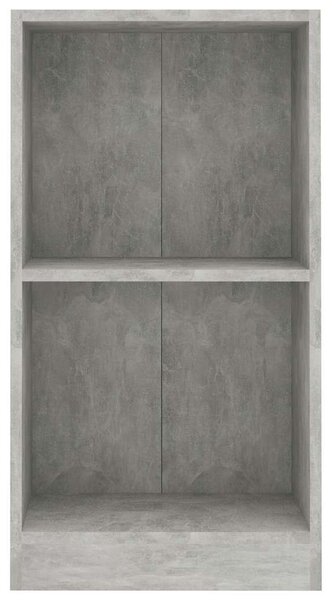 Betonszürke szerelt fa könyvespolc 40x24x75 cm
