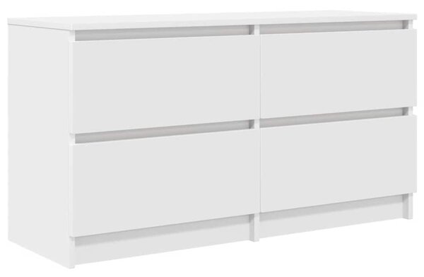 Fehér szerelt fa TV-szekrény 100x35x54 cm