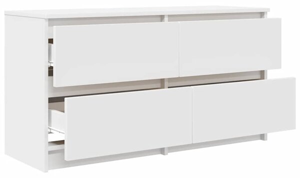 Fehér szerelt fa TV-szekrény 100x35x54 cm