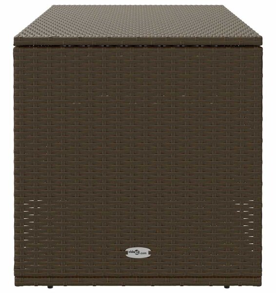 Barna polyrattan kültéri párna doboz 100x55x55,5 cm
