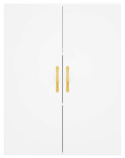 Elegáns Fehér Fa Magasszekrény - 69,5x34x180 cm