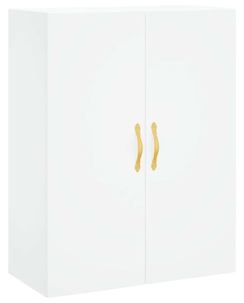 Elegáns Fehér Fa Magasszekrény - 69,5x34x180 cm