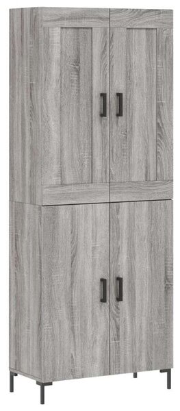 Szürke sonoma szerelt fa magasszekrény 69,5 x 34 x 180 cm