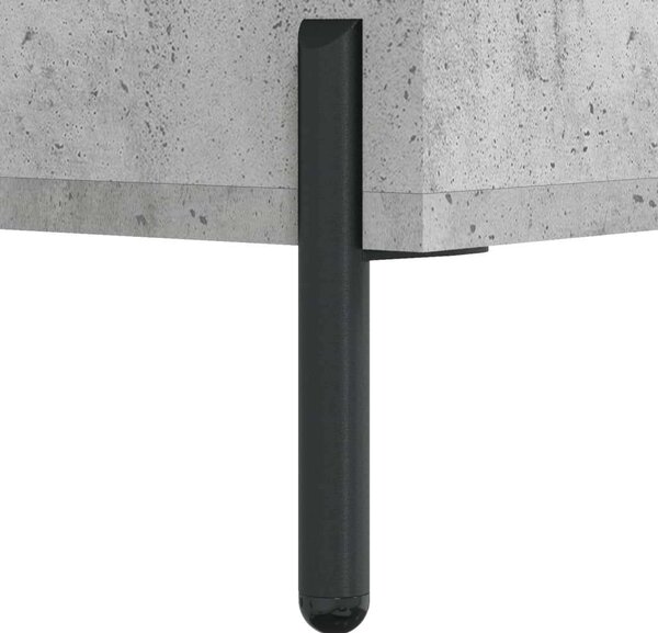 VIDAXL Vitrine Szekrény - Betonszürke - 69,5x34x180 cm