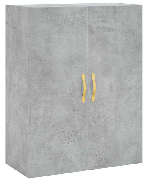 Betonszürke szerelt fa magasszekrény 69,5 x 34 x 180 cm