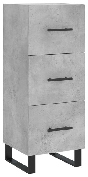 Modern Magas Szekrény - Beton Szürke - 34,5x34x180 cm
