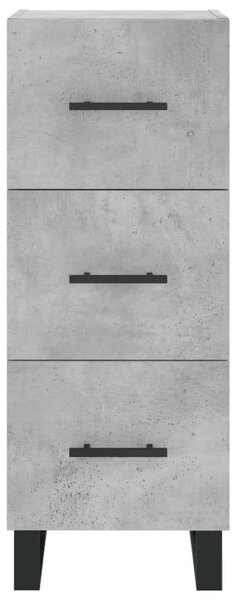 Modern Magas Szekrény - Beton Szürke - 34,5x34x180 cm