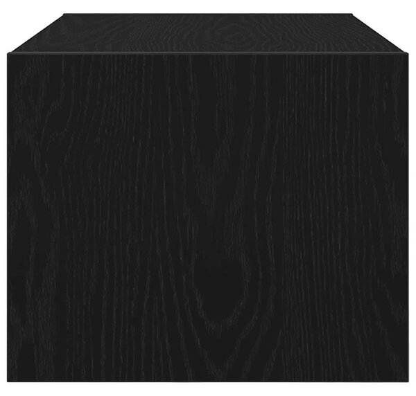 Fekete tölgy színű szerelt fa TV-szekrény 60x31x25,5 cm