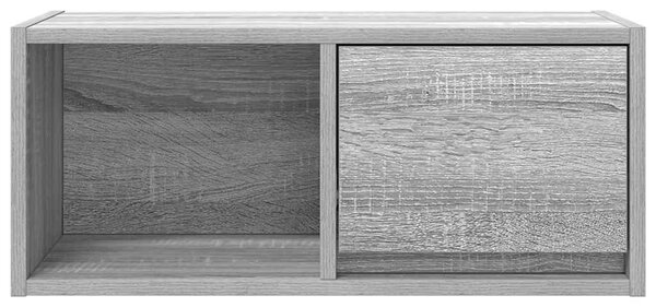 2 db szürke sonoma szerelt fa fali TV-szekrény 60x31x25,5 cm