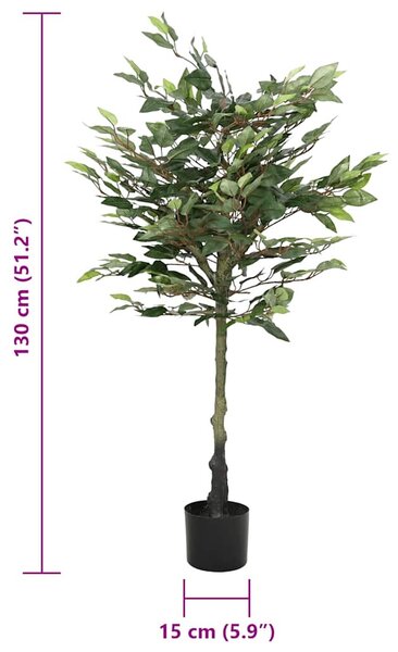 Zöld mű fikusz fa 480 levéllel 130 cm