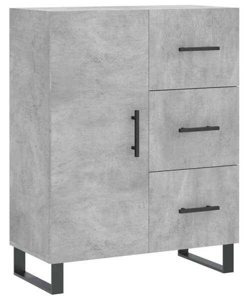 Betonszürke szerelt fa magasszekrény 69,5 x 34 x 180 cm