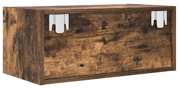 Füstös tölgy színű szerelt fa TV-szekrény 60x31x25,5 cm