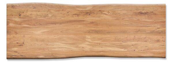DELIFE Étkezőasztal Edge 280x100 cm XL akác természetes rozsdamentes acél széles Live-Edge