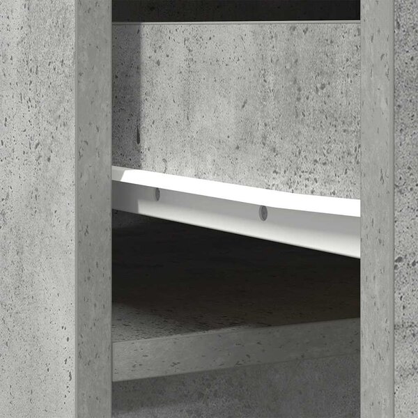 Betonszürke szerelt fa magasszekrény 37,5x35x180 cm