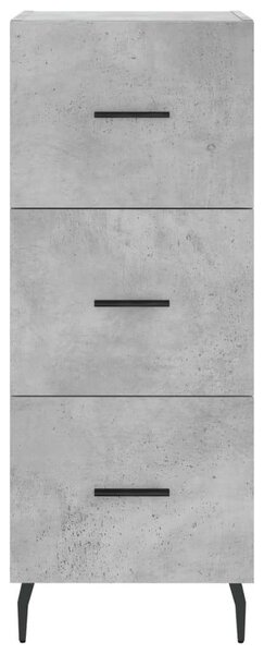 Modern Magas Szekrény - Beton Szürke - 34,5x34x180 cm