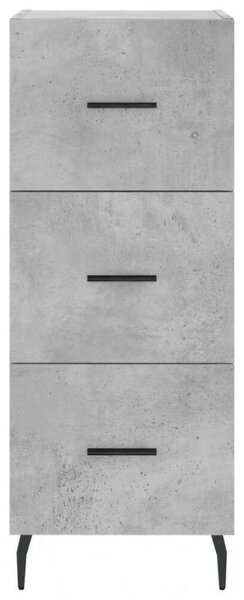 Modern Magas Szekrény - Beton Szürke - 34,5x34x180 cm