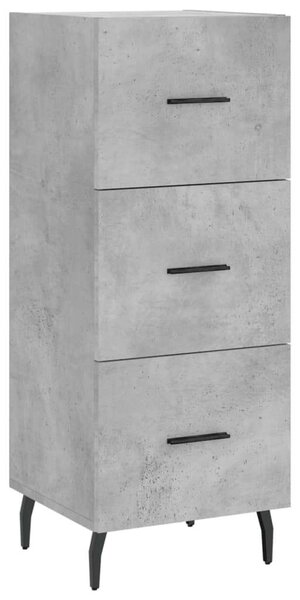 Modern Magas Szekrény - Beton Szürke - 34,5x34x180 cm