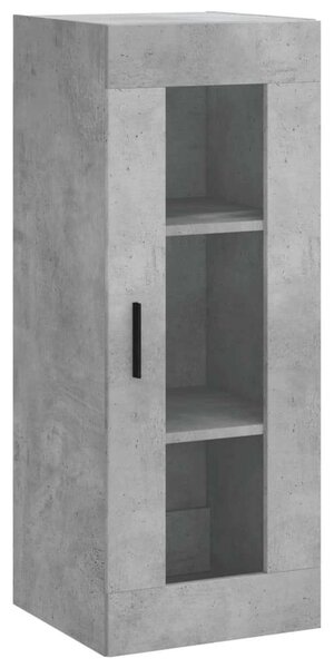Modern Magas Szekrény - Beton Szürke - 34,5x34x180 cm