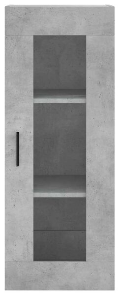 Modern Magas Szekrény - Beton Szürke - 34,5x34x180 cm