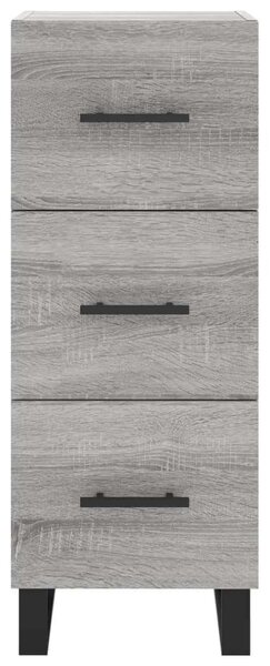 Szürke sonoma szerelt fa magasszekrény 34,5 x 34 x 180 cm