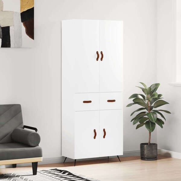 VidaXL Fehér Fa Magasszekrény - 180 cm