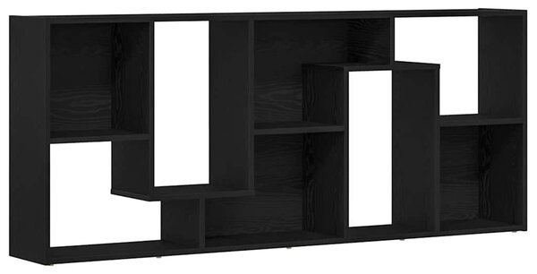 Fekete tölgy színű szerelt fa könyvespolc 67 x 24 x 161 cm