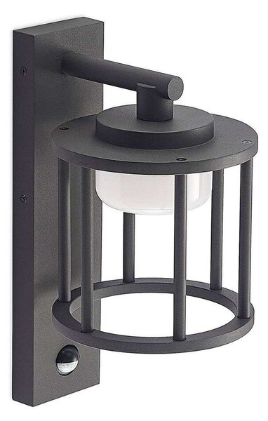 Lucande - Berenike Kültéri Fali Lámpa Érzékelővel Dark Grey - Lampemesteren