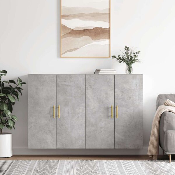 VidaXL 2 db betonszürke faliszekrény 69,5 x 34 x 90 cm
