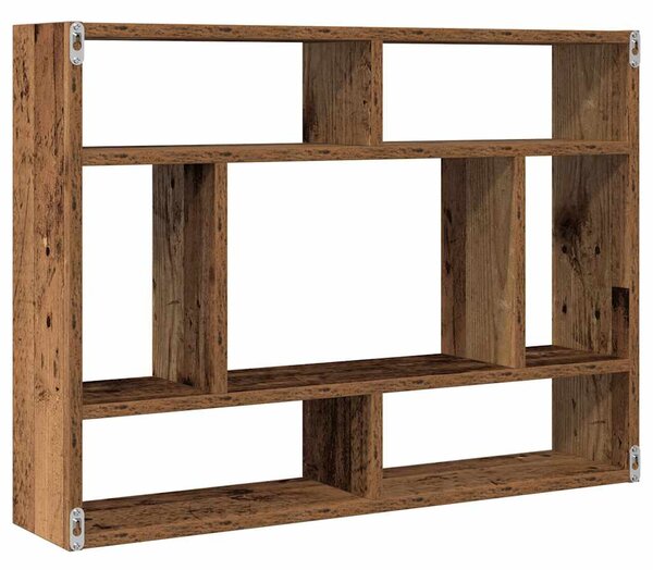 Antik fa szerelt fa fali polc 75x16x55 cm
