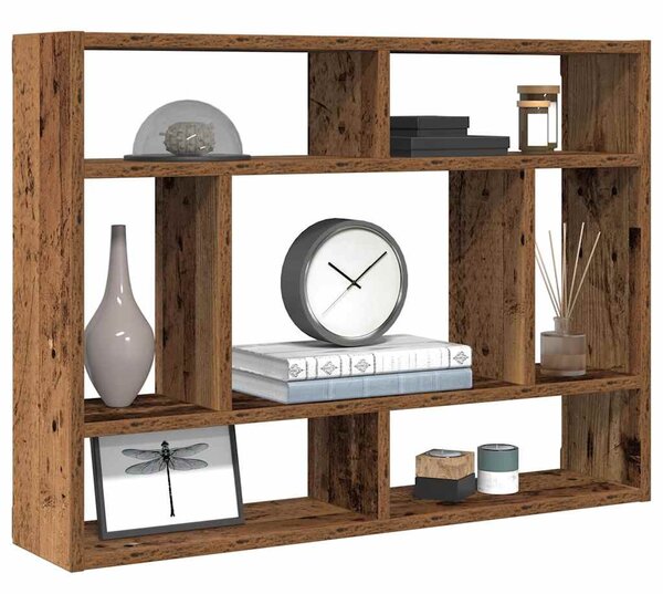 Antik fa szerelt fa fali polc 75x16x55 cm