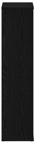 Fekete tölgy szerelt fa könyvespolc 50x25x104 cm