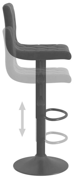 VIDAXL - Bársony Bárszék - 2 db - Fekete