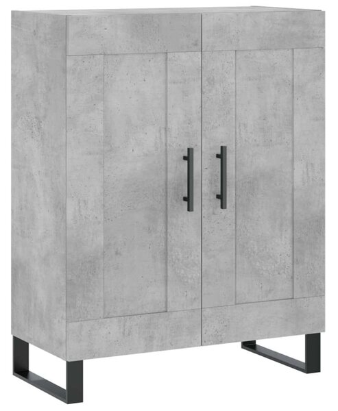 Betonszürke szerelt fa magasszekrény 69,5 x 34 x 180 cm